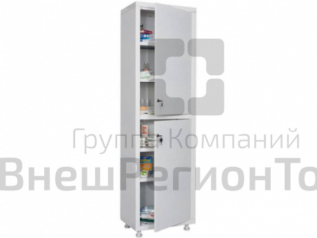 Шкаф медицинский металлический ПРАКТИК MD 1 1650/SS одностворчатый.