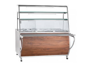 Мармит для вторых блюд паровой Премьер, 3 полки + гастроемкости, L1500 мм