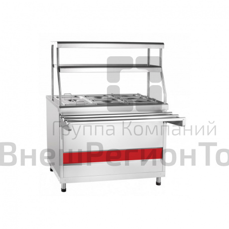 Линия раздачи: мармит вторых блюд.