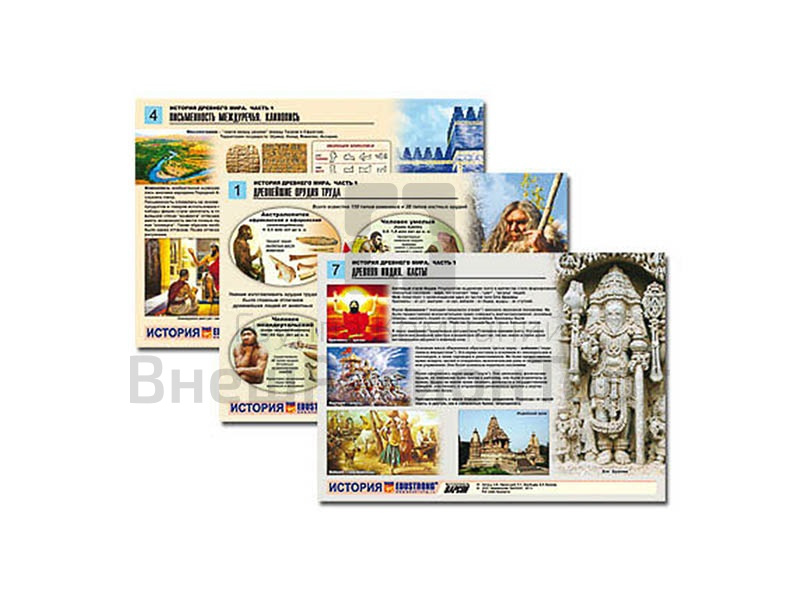Комплект таблиц "История древнего мира. Ч1", А4, 8 шт..