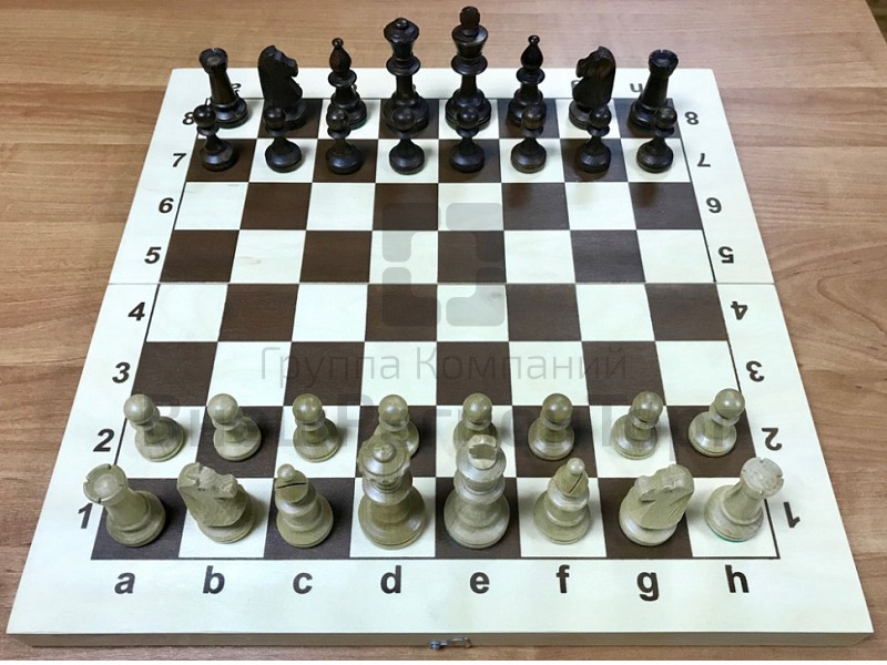 Шахматы Стаунтон N5 с утяжелителем с деревянной складной доской 43 см.