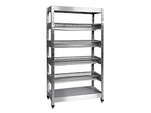 Стеллаж для сушки на 140 тарелок, нерж.ст., 1000х415х1725 мм