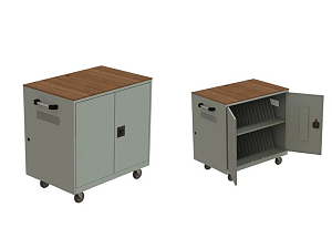 Тележка для ноутбуков, 34 ячейки