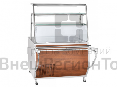 Прилавок холодильный открытый Премьер, нейтр.шкаф, 3 полки, L1120 мм.