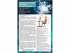 Стенд Правильная посадка при работе на компьютере