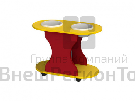 Центр воды и песка овальный, на колесах.