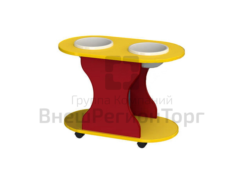 Центр воды и песка овальный, на колесах.