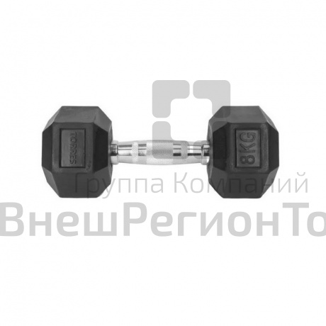 Комплект гантелей обрезиненных, 1-10 кг.