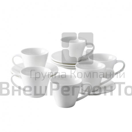 Набор чайный на 6 персон, 12 предметов: 6 чашек 180 мл, 6 блюдец.