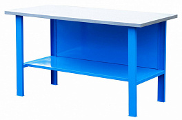 Верстак слесарный металлический бестумбовый с полкой серии «Эконом»