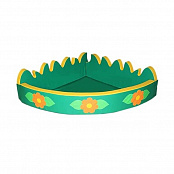 Сухой бассейн с аппликацией (угловой), разборный с фигурными стенками