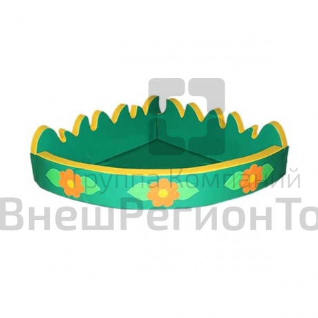 Сухой бассейн с аппликацией (угловой), разборный с фигурными стенками.