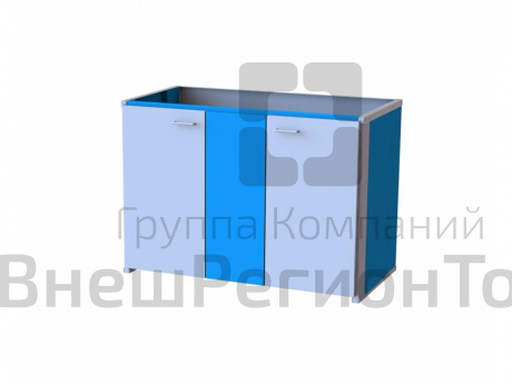 Тумба встраиваемая к демонстрационному столу, 2 дверцы.
