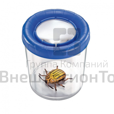 Коробка для изучения насекомых с лупой.