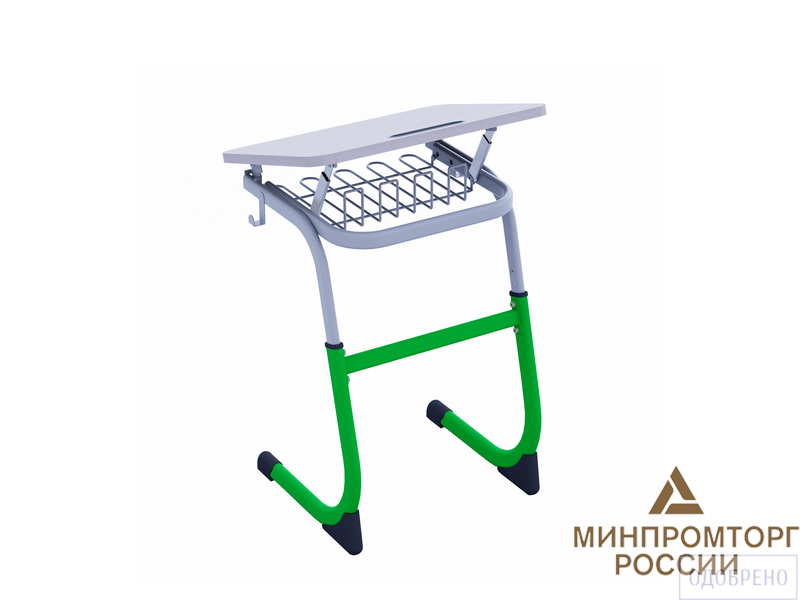 Парта одноместная регулируемая по высоте, П600А-Sm03pY