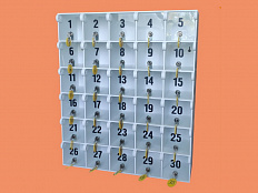 Локер пластиковый для 30 смартфонов (вертикальный с индивидуальными ячейками)