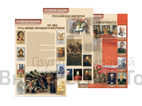 Комплект стендов "История России в лицах", 6 шт..