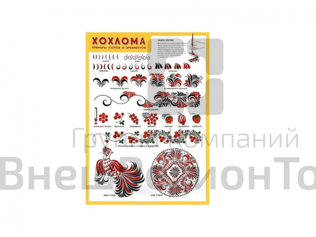 Плакат «Хохлома. Примеры узоров и орнаментов» 50*70 см.