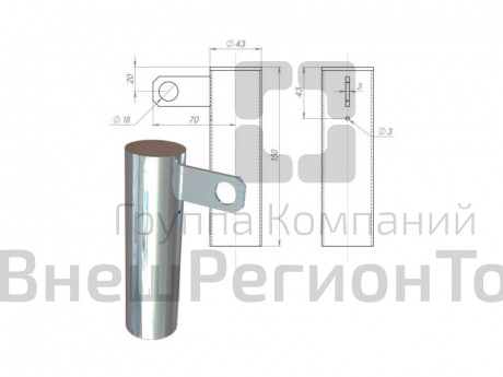 Стойка-крепление для дорожек в бассейне.