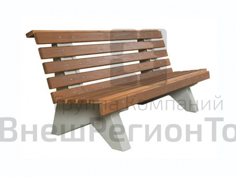 Лавка с широким сиденьем со спинкой МФ1.19.