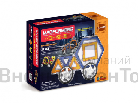 Магнитный конструктор MAGFORMERS XL Cruisers set Машины 32 детали (5+) .