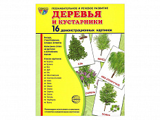 Демонстрационные картинки "Деревья и кустарники"
