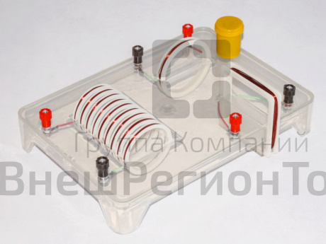 Набор для демонстрации спектров магнитного поля тока (на одной панели).