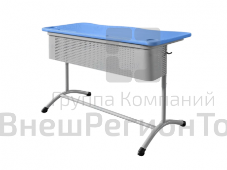 Школьный двухместный стол с перфорированным экраном ШСТ14.