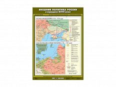 Учебная карта "Внешняя политика России в середине ХVIII века"