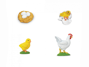 Фигурки Жизненный цикл курицы 4 шт.