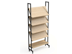 Стеллаж библиотечный демонстрационный (м/к 25*25, ЛДСП 16 мм, кромка 0,4 мм)