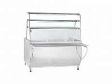 Мармит для первых блюд Премьер, 3 конфорки, 3 полки, L1500 мм