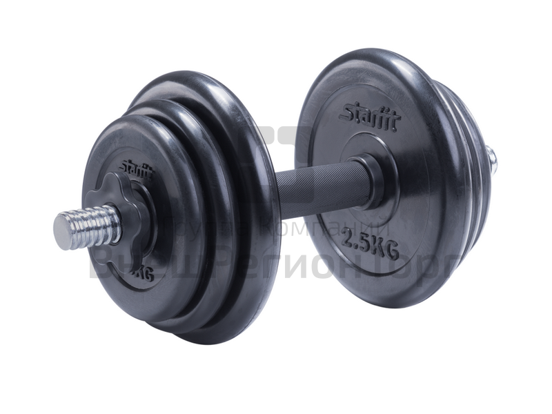 Гантель разборная обрезиненная, 10 кг.