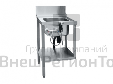 Предмоечный стол для посудомоечной машины купольной, 560х670х1070(1800) мм.