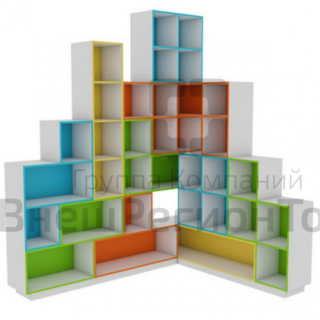 Стеллаж "Тетрис" угловой, вид 2 малый.