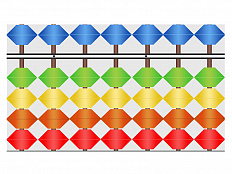 Коврик Абакус для ментальной математики, цветной