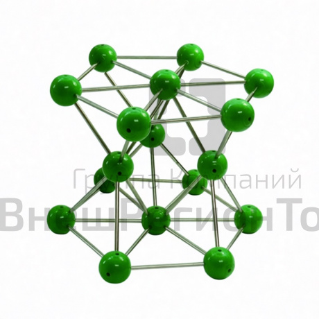 Модель кристаллической решетки цинка.