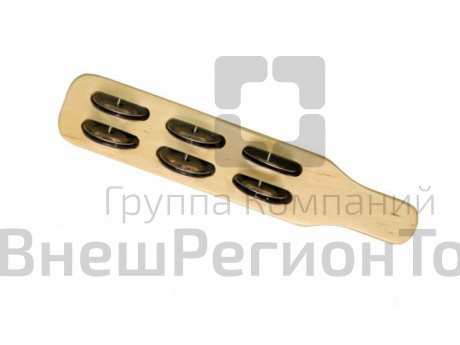Джингл-стик румба деревянный с 6 парами джинглов.