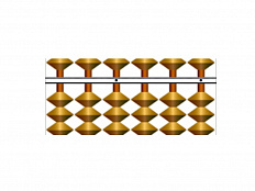 Коврик Абакус для ментальной математики, коричневый