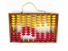 Счёты абакус, 9 рядов, красно-желтый