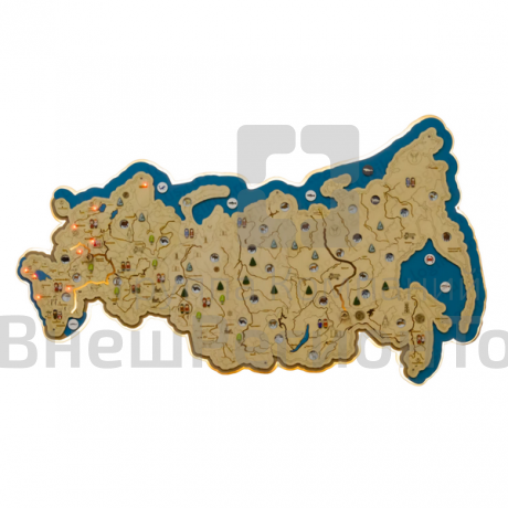 Карта России 1,5 м без подсветки.