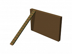 Забор с наклонной доской, 300х287х200 см