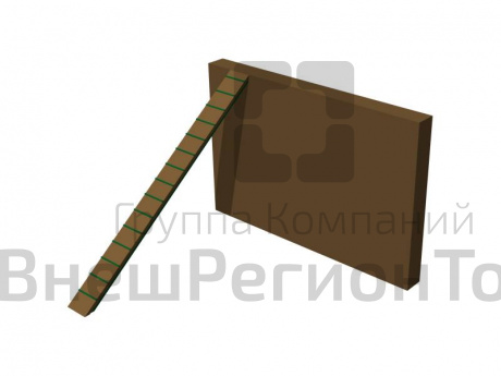 Забор с наклонной доской, 300х287х200 см.