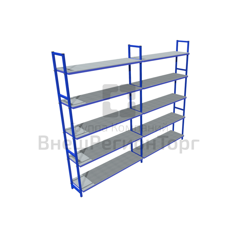 Стеллаж для хранения спортивного инвентаря 5 полок 190*244*35 см.