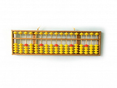 Счёты абакус, 17 рядов, жёлтый, из дерева