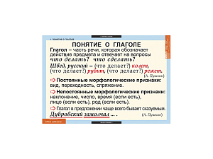 Таблицы «Русский язык: Глаголы» 68×98 см