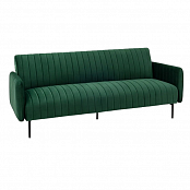 Диван прямой Дрезден велюр зелёный