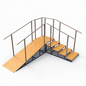 Тренажер Горка для отработки навыков ходьбы по лестницам и пандусу