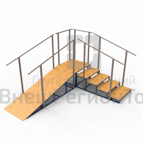 Тренажер Горка для отработки навыков ходьбы по лестницам и пандусу.