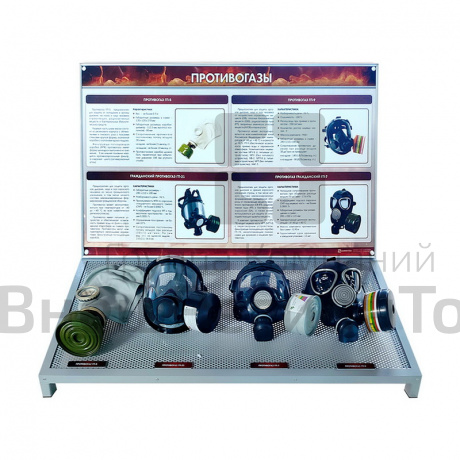 Демонстрационный стенд “Противогазы”.